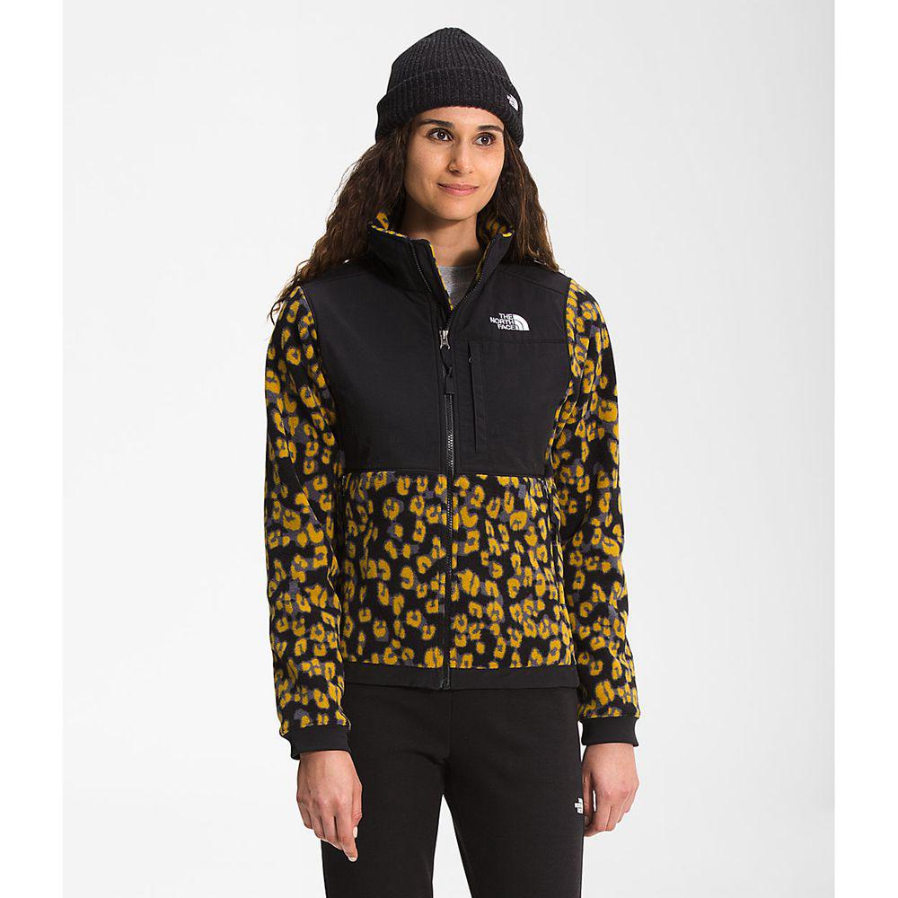 The North Face Printed Denali 2 Γυναικεια Μπουφάν Fleece - Κίτρινα Λεοπαρ (VWIJ90146)